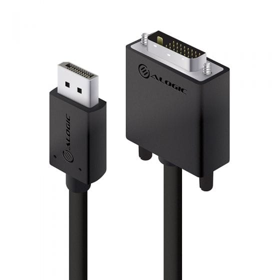Alogic Active DP to DVI-D Element Cable with 4K Support M-M 2m Black