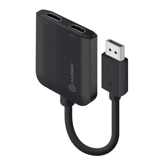 Alogic DisplayPort to Dual HDMI Adapter - 4K - 30 Hz Black