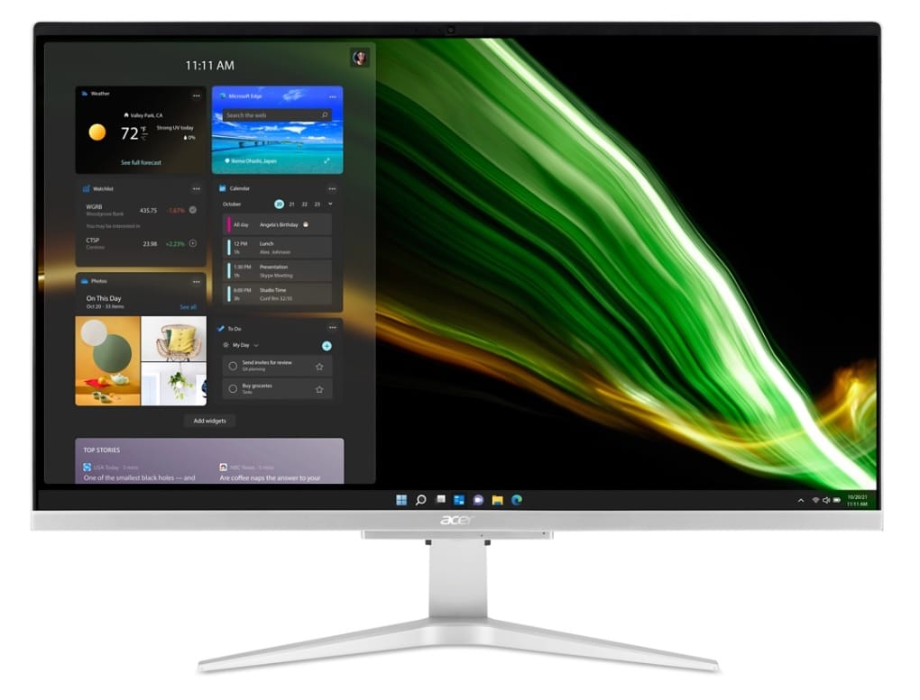 (Manufacturer Refurbished) Acer Aspire AIO 27" FHD Laptop, i5-1135G7, 8GB RAM, 1TB SSD, Windows 10 Home