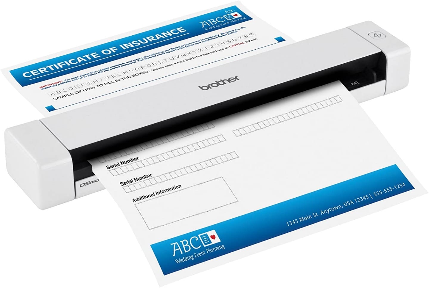 Brother DS-620 Lightweight Portable Mobile Document Scanner