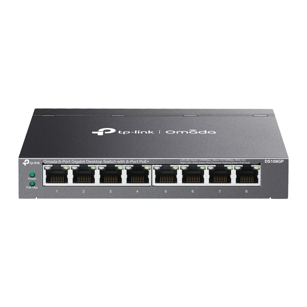 TP-Link Omada 8-Port Gigabit Desktop Switch with 8-Port PoE+