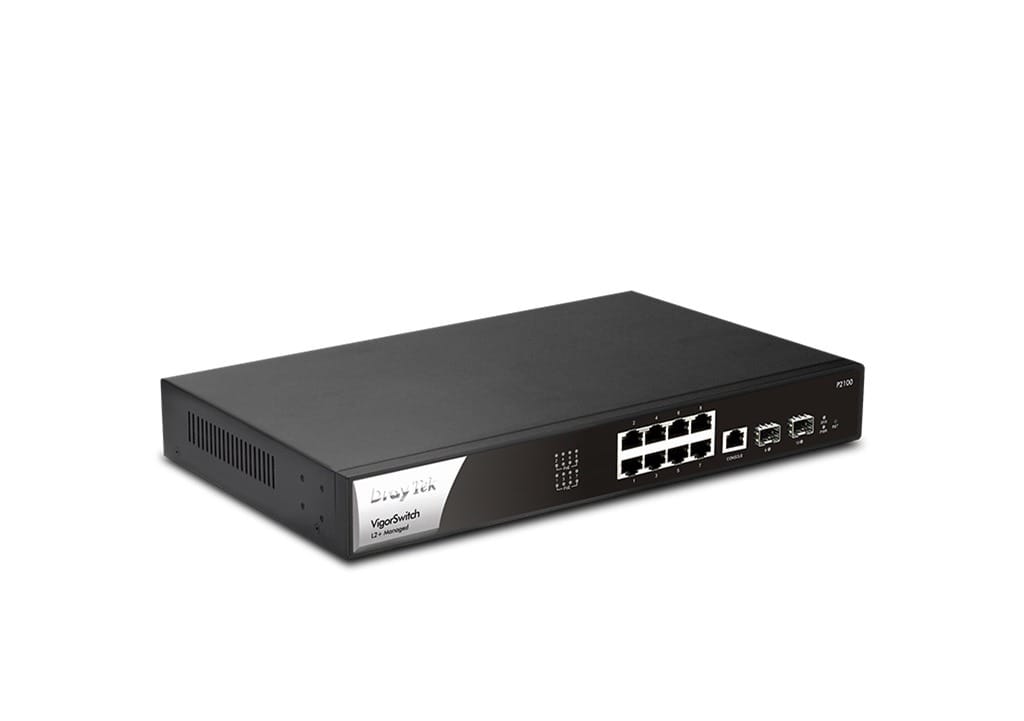 Draytek VigorSwitch P2100 PoE+ 140w L2+ Managed Switch With 2x GbE SFP Slots