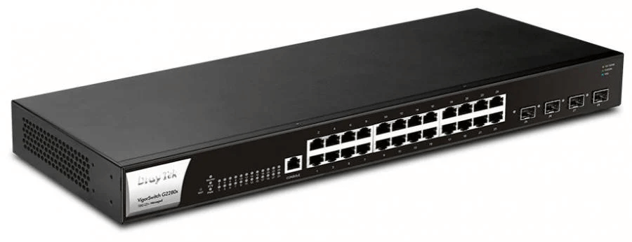 DrayTek VigorSwitch P2280x 24 Port Managed PoE+ Gigabit Switch
