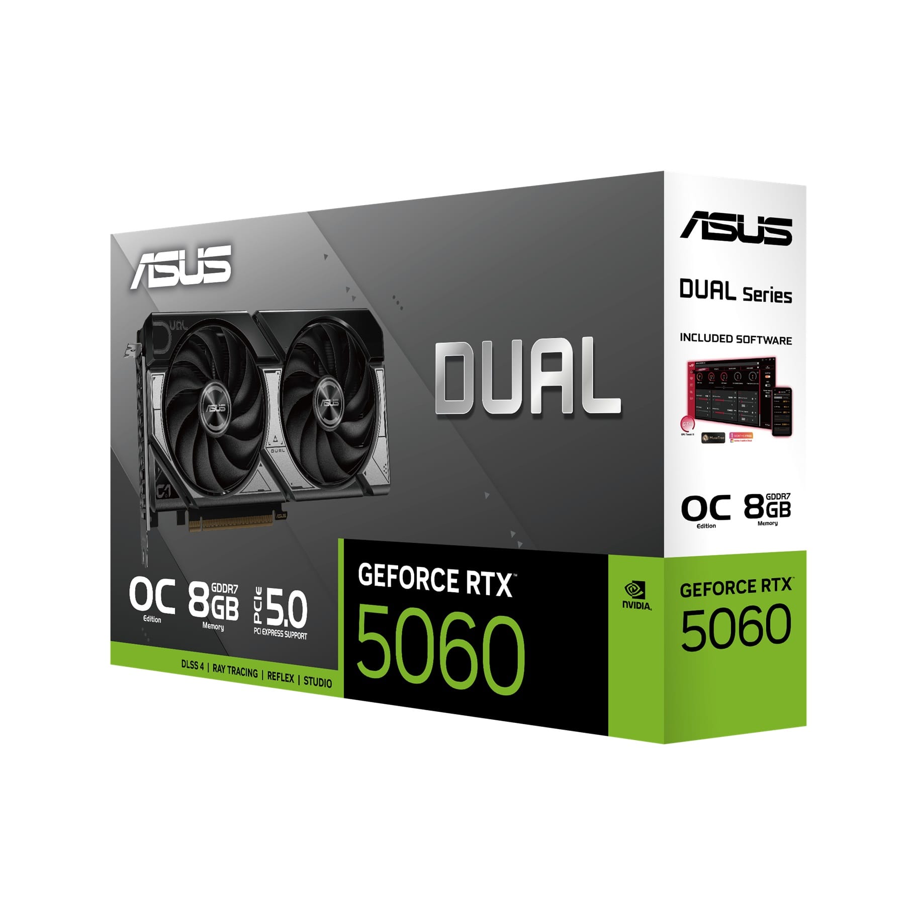 ASUS Dual GeForce RTX 5060 8GB GDDR7 OC Edition Graphics Card