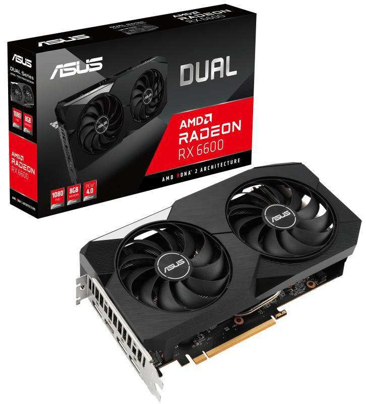 Asus Radeon Dual RX 6600 8G Graphics Card