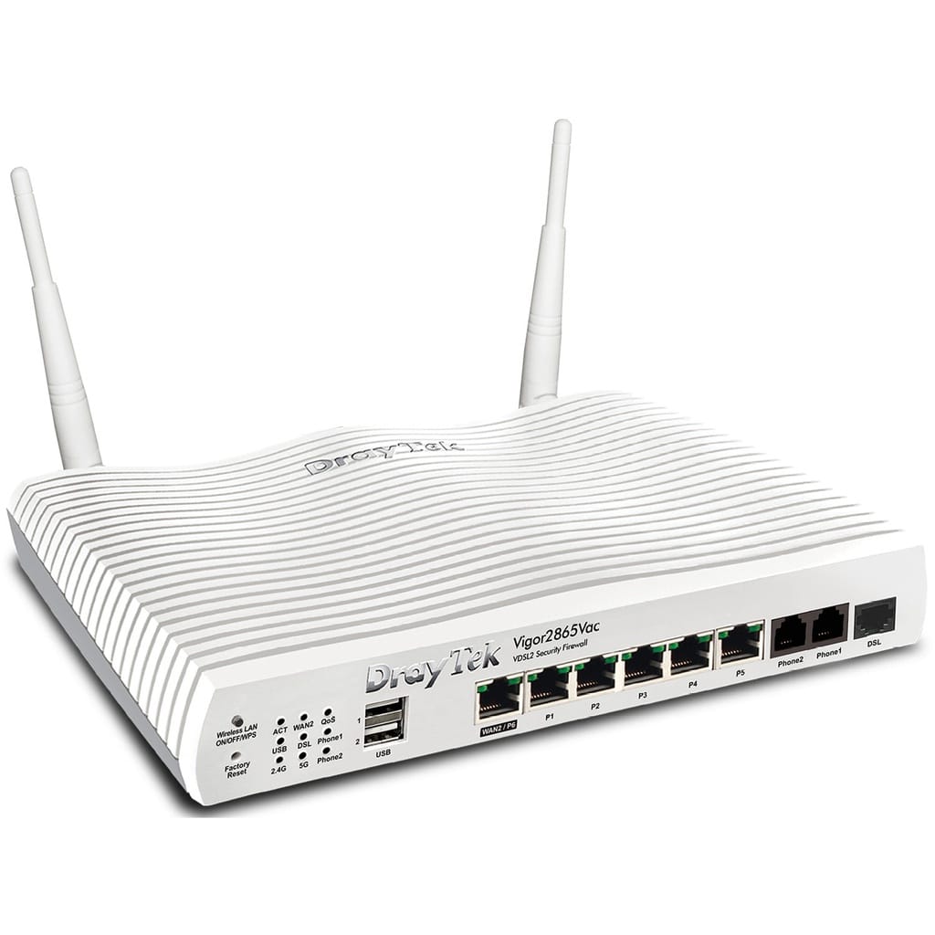 Draytek Vigor2865VAC MultiWAN VDSL2 35b/ADSL2+ VOIP VPN Firewall AC Wireless Router