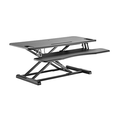 Brateck Gas Spring Sit-Stand Desk Converter With Keyboard Tray Deck