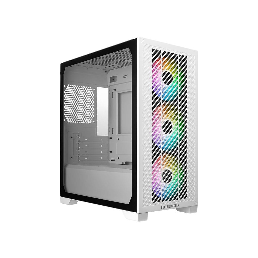 Cooler Master Elite 301 White TG mATX Case - White