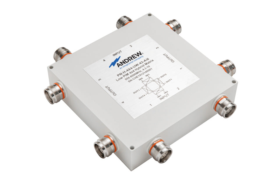CommScope Low PIM 4x4 High Power Hybrid Matrix