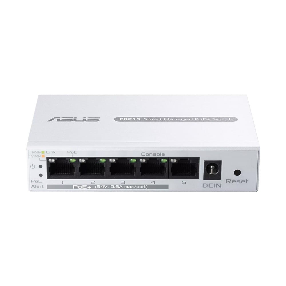 Asus 5-Port Gbe POE+ GbE(4) 60W Switch - White