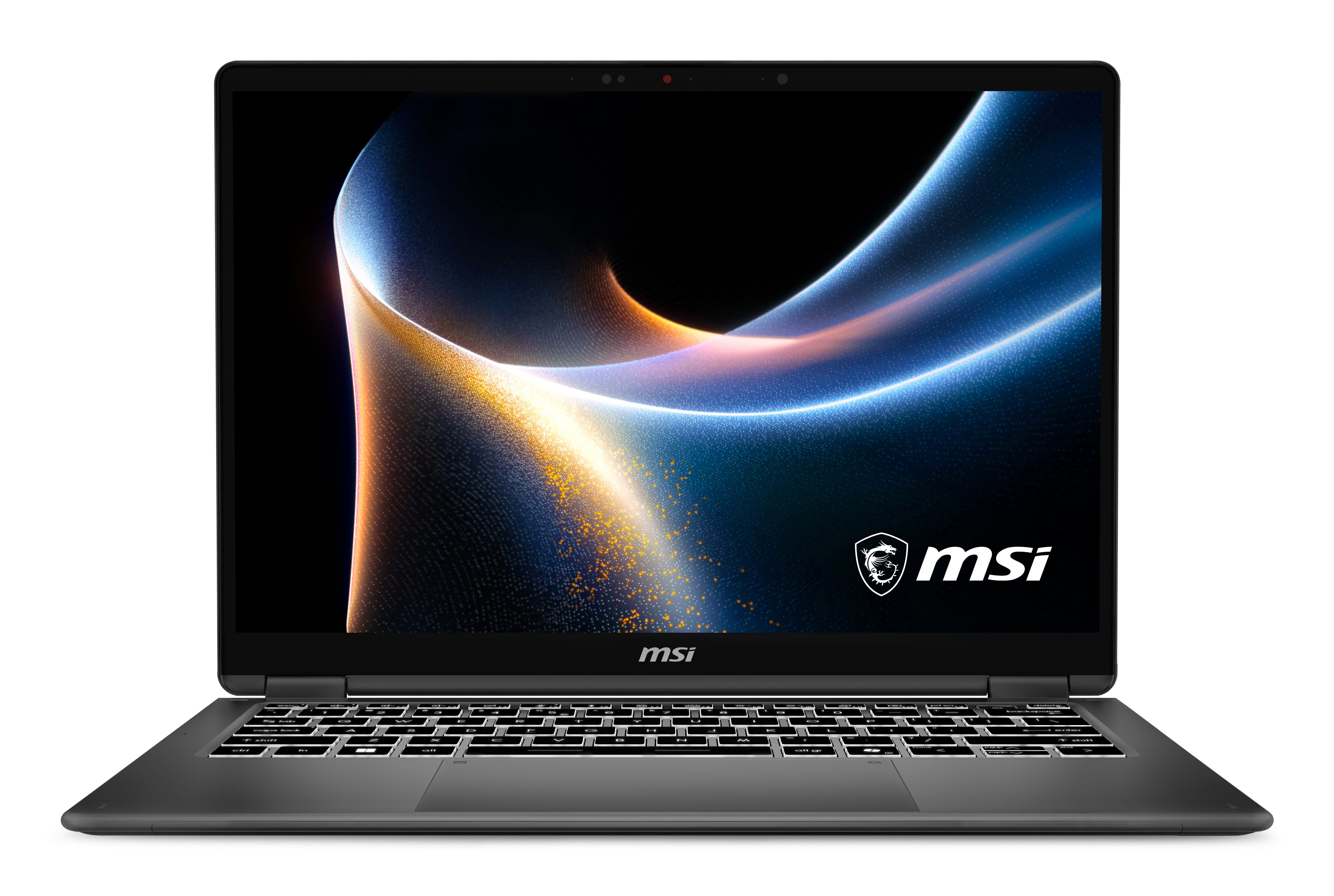 MSI Prestige 14 Flip AI+ D3MTG 14" FHD Laptop, Ultra 7 355, 32GB RAM, 1TB SSD, Windows 11 Home - Platinum Gray