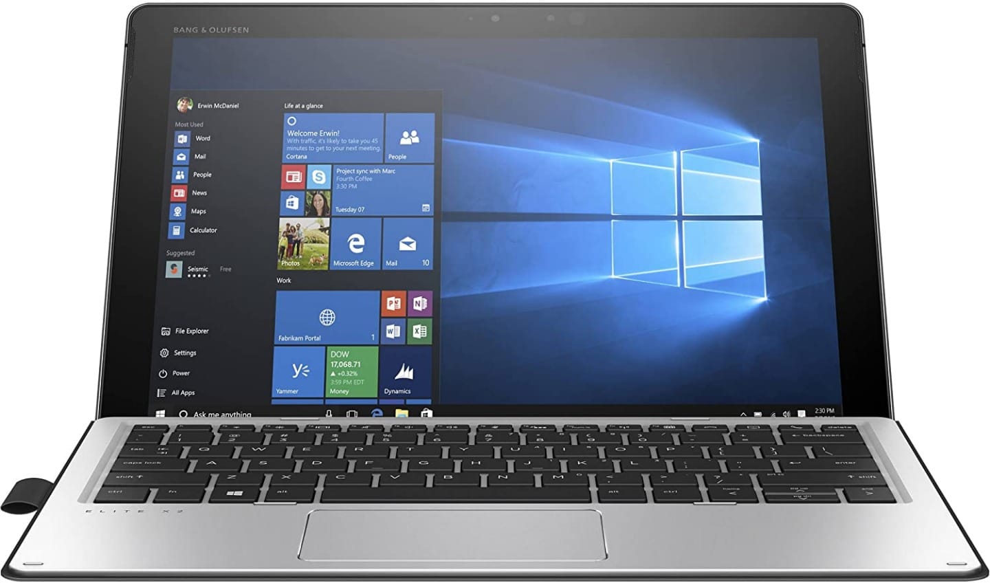 (Ex-Leased) HP Elite X2 G2 2-in-1 Detachable Business Tablet Laptop, 12.3" 4G Touchscreen, i7-7600U, 16GB RAM, 256GB SSD, Windows 10 Home