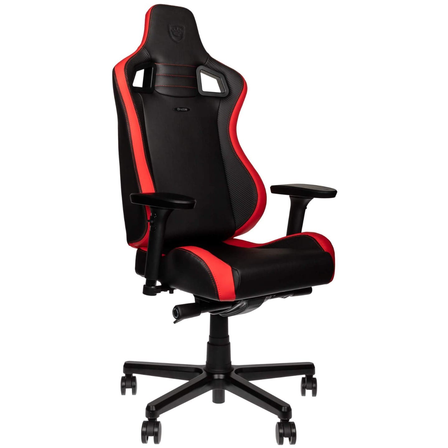 Noblechairs EPIC Compact PU Leather Gaming Chair Black Carbon Red