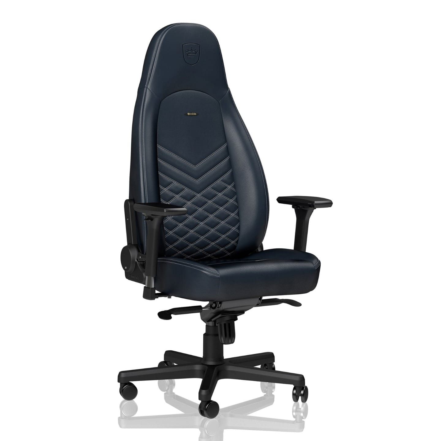 Noblechairs ICON Real Leather Gaming Chair Midnight Blue/Graphite