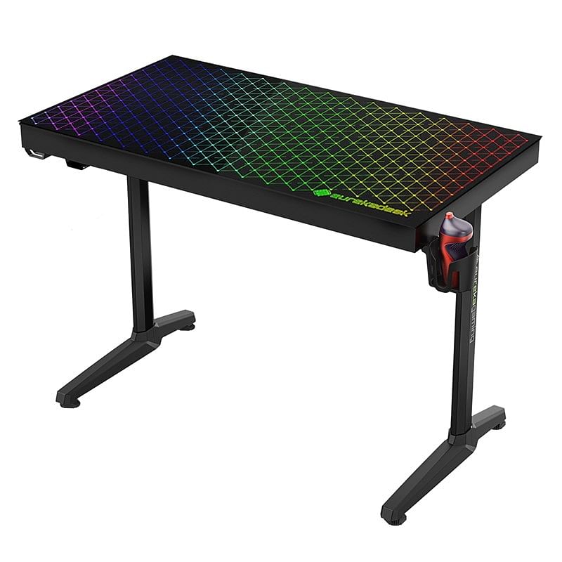 Eureka ergonomic explorer lighting deals glass desktop gaming desk