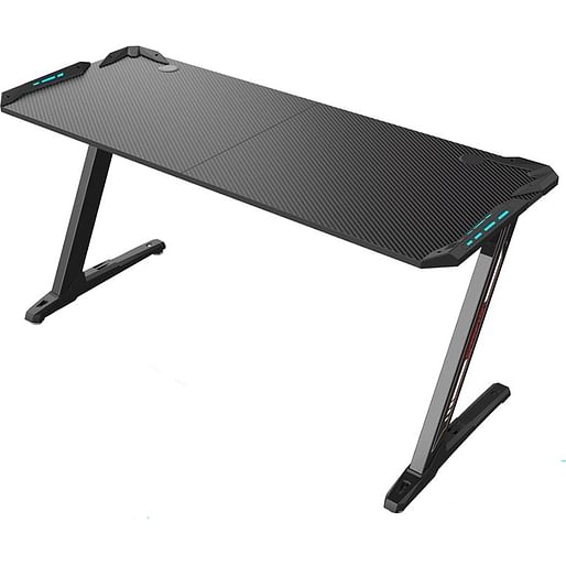 ONEX Eureka Ergonomic Z60 60" Gaming Desk With RGB Lights - Black

