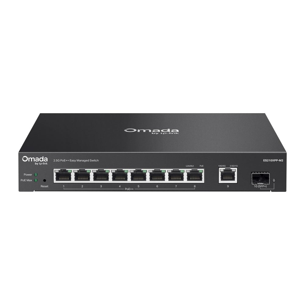 TP-Link ES210XPP-M2 Omada 8-Port 2.5G + 2-Port 10G Easy Managed Switch with 8-Port PoE++