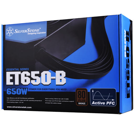 SilverStone 650W Essential Bronze Power Supply ET650-B V1.4