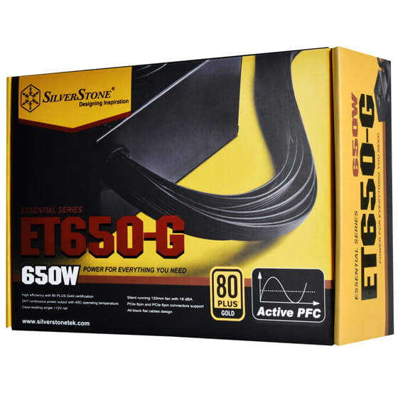 SilverStone 650W Essential Gold Power Supply ET650-G V1.2
