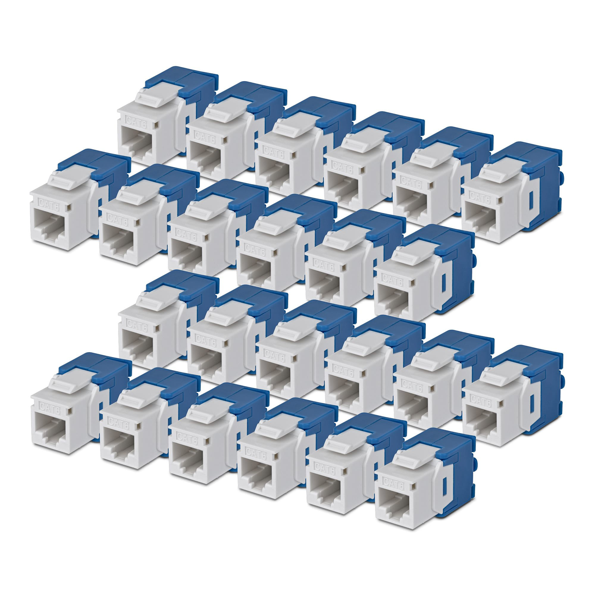 Startech Cat6 Keystone Jack 24-Pack 180-Deg WH