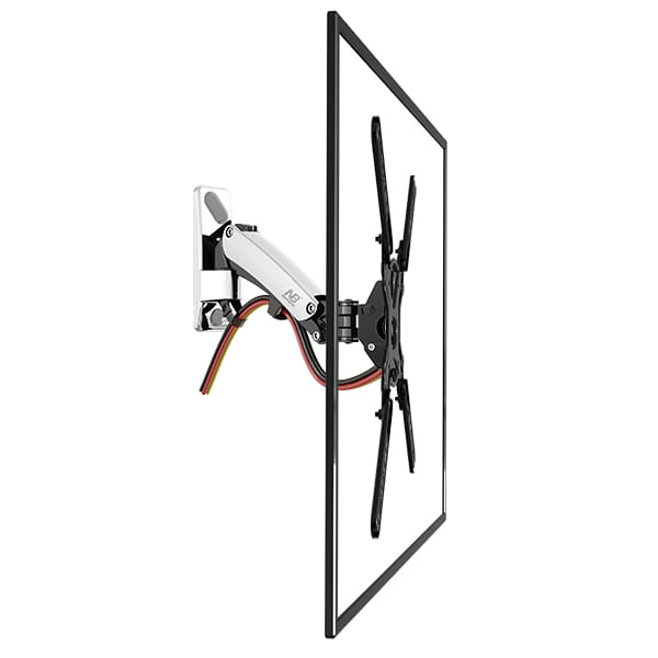 North Bayou F350 Gas-Strut Wall Flexi Mount Silver