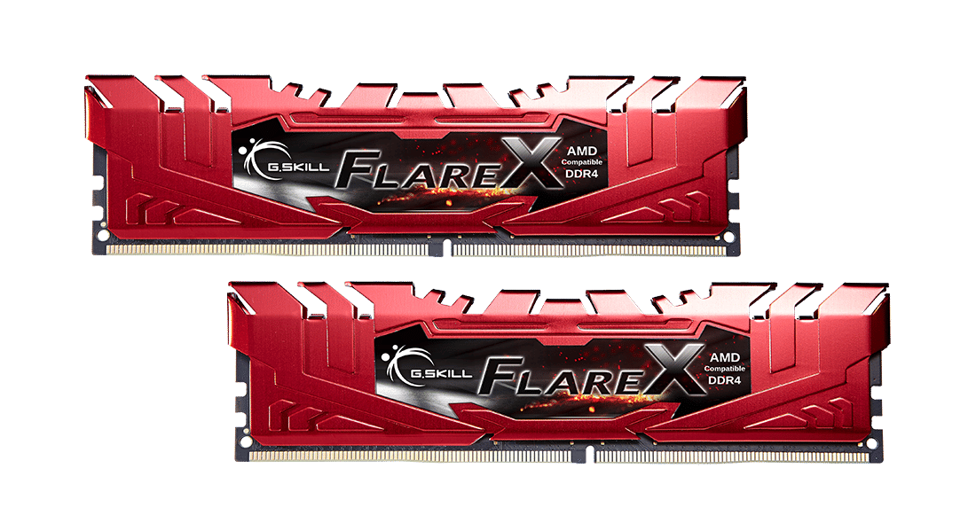 G.Skill Flare X 32GB (2x16GB) DDR4-2133MHz DIMM CL15 Memory - Red