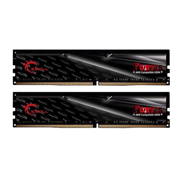 G.SKILL Fortis 16GB (2x8GB) DDR4 2400Mhz Memory Kit Black (F4-2400C15D-16GFT)