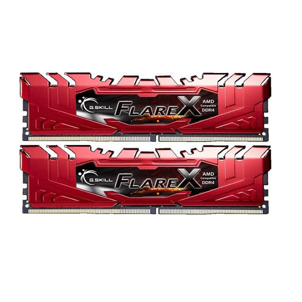 G.SKILL Flare X 16GB (2x8GB) DDR4 2400Mhz Memory Kit Red (F4-2400C15D-16GFXR) 