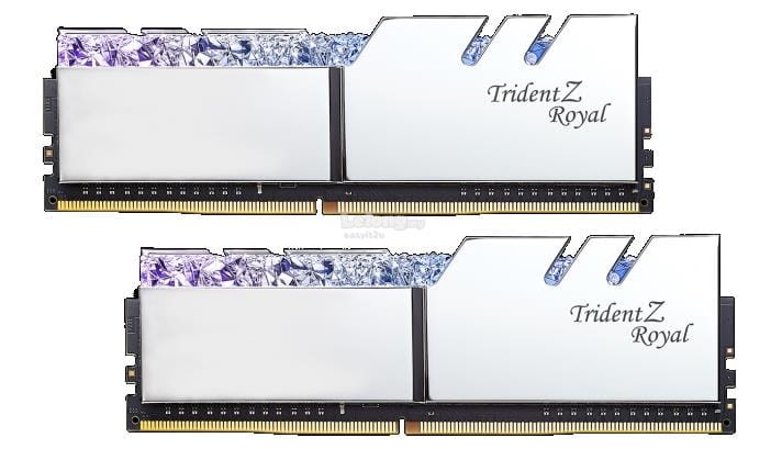 G.Skill Trident Z Royal RGB 16GB(8GBx2) DDR4-3000MHz Memory Silver 