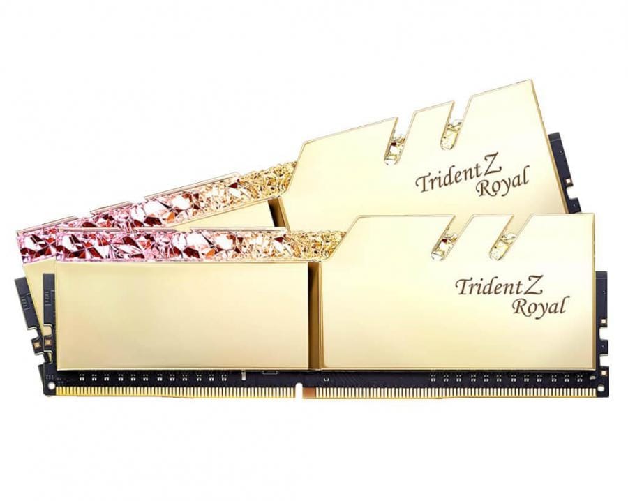 G.Skill Trident Z Royal RGB 16GB (8GB x 2) DDR4-3600MHz - Gold