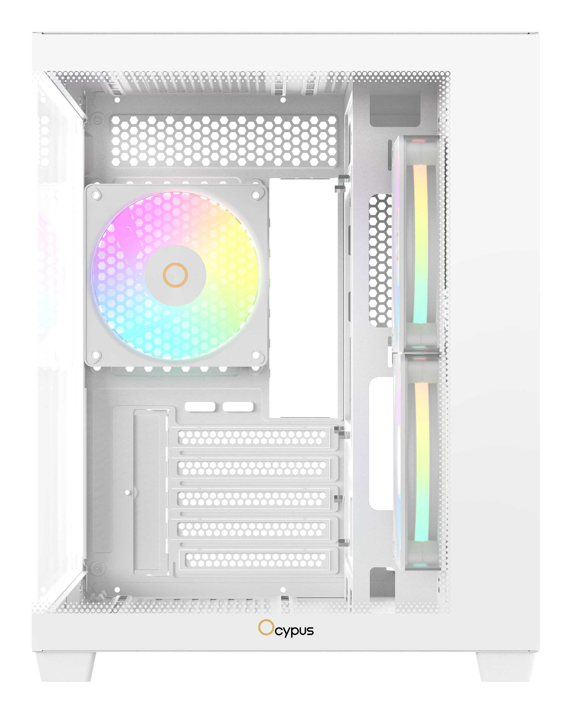 Ocypus Gamma C54 ARGB Micro-ATX Case No PSU - White