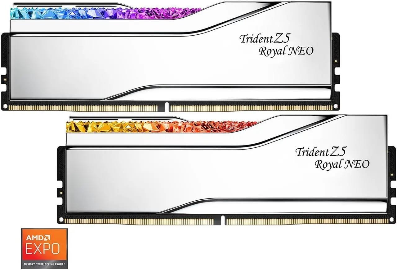 G.Skill Trident Z5 Royal Neo 32GB (2x16GB) DDR5-6000 Memory - Silver