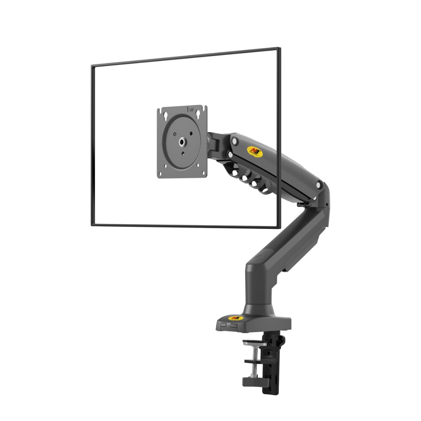 North Bayou Model F80 - Gas Strut Desktop Monitor Mount 2-9kg Gunmetal Grey