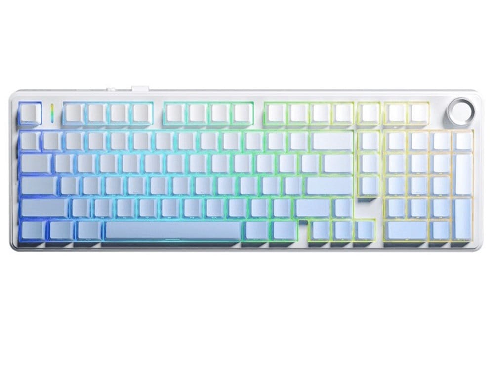 AULA F99 PRO Customizable Tri-Mode Gasket Mechanical Keyboard Gradient Blue Side-Engraved Keycaps