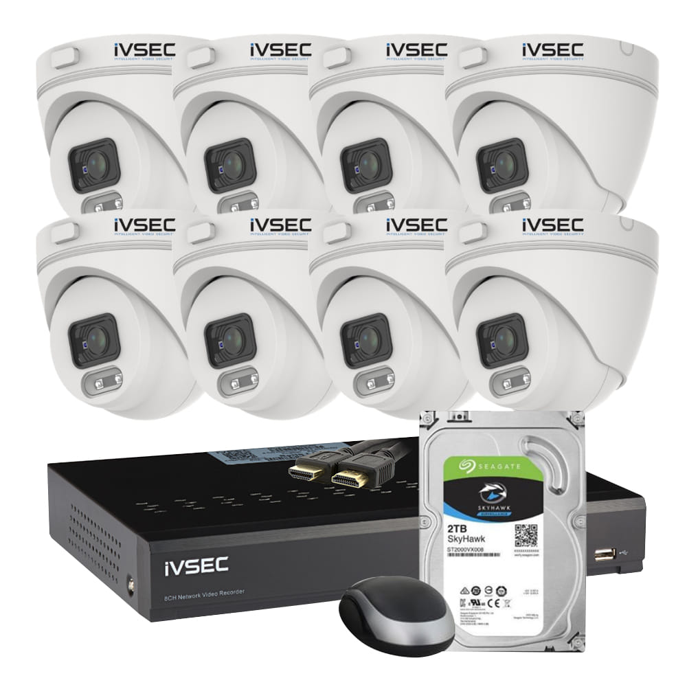 Ivsec LX Series 8x 4MP Security NVR IP Camera Kit