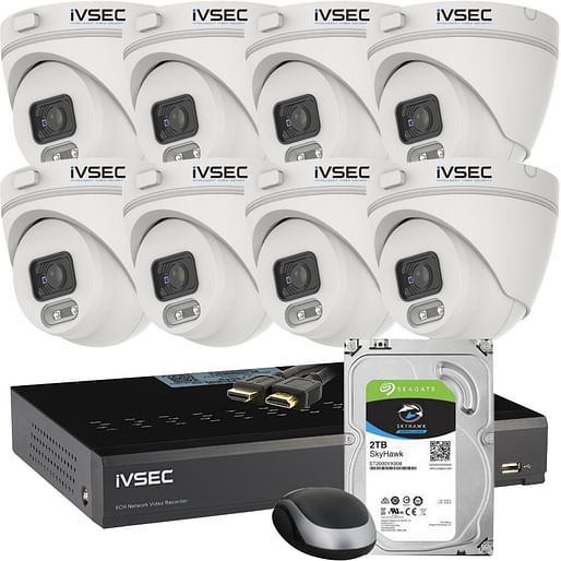 Ivsec LX Series 8x 4MP Security NVR IP Camera Kit