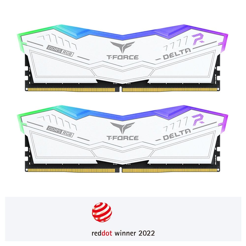 T-Force DELTA RGB DDR5 32GB (2x16GB) 6400MHz CL40 White
