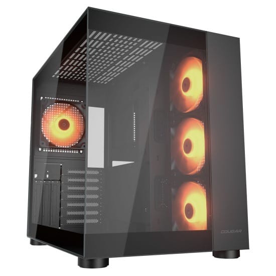 Cougar FV150 RGB Dual Chamber ATX Tempered Glass Gaming Case - Black