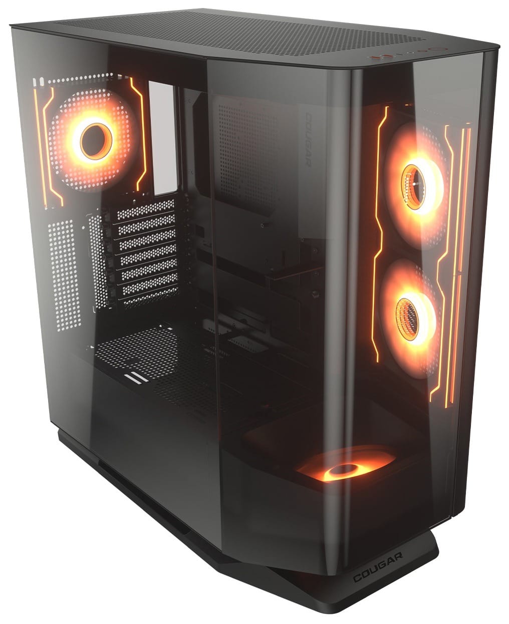 Cougar FV270 RGB Black Curved Panoramic Tempered Glass E-ATX Gaming Case - Black