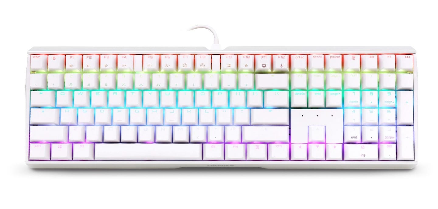 Cherry MX 3.0S RGB Gaming Keyboard White Version - MX Red Switch