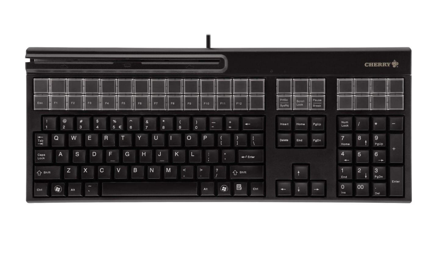 Cherry LPOS Qwerty MSR 131 Keys USB Keyboard Black