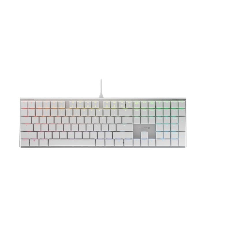 Cherry MX 10.0 RGB Gaming Keyboard Silver/White Version - MX Low Profile Red Switch