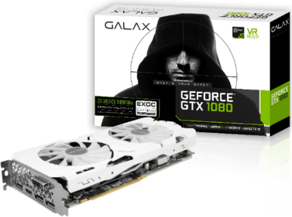 GALAX GeForce GTX1080 EXOC 白 Galax GeForce GTX 1080 EXOC-SNPR 8G Graphics Card White