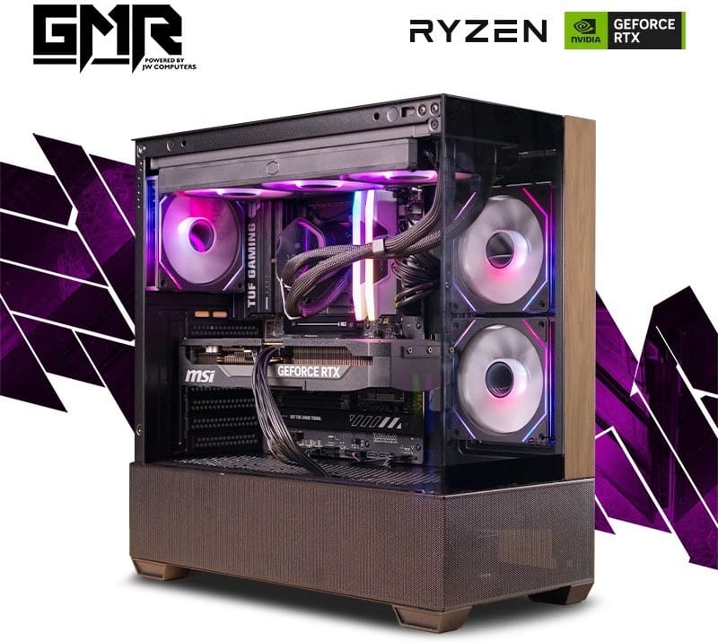 GMR Iris RTX 5080 Gaming PC - (Ryzen 7 9850X3D | 32GB RAM | RTX 5080 16G | 2TB Gen4 NVMe SSD | 1000W Gold | Windows 11)