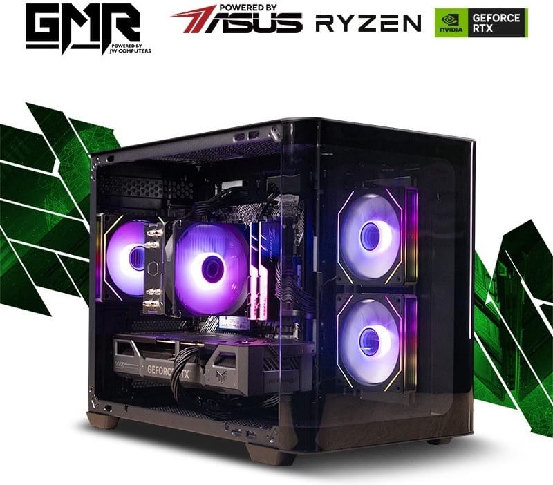 GMR Onyx RTX 5060 Gaming PC - (Ryzen 5 5600X | 16GB RAM | RTX 5060 8G | 1TB NVMe SSD | 650W Gold | Windows 11) Powered by ASUS