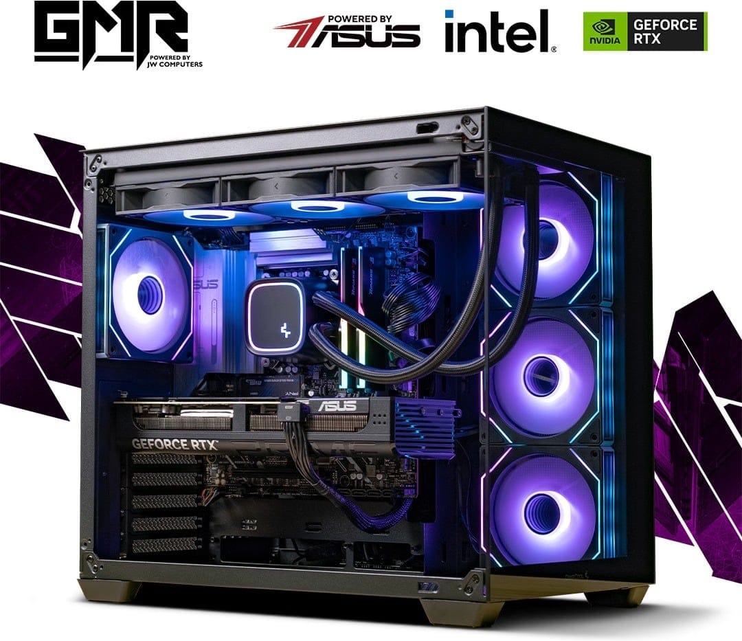 GMR Shockwave RTX 5080 Gaming PC - (Intel Core Ultra 7 270K | 32GB RAM | RTX 5080 16G | 2TB NVMe SSD | 850W Gold | Windows 11) Powered by ASUS