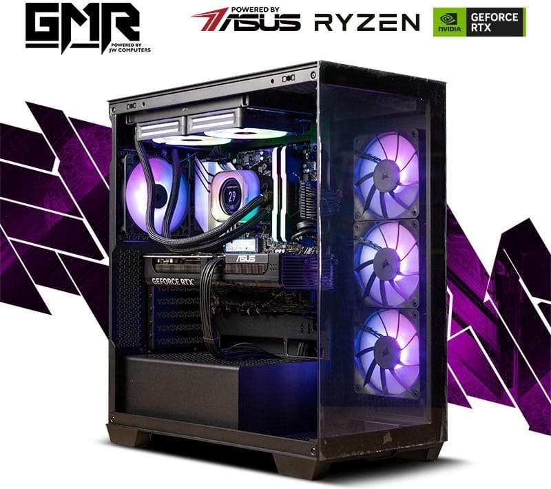 GMR Striker RTX 5070 Gaming PC - (Ryzen 5 9600X | 32GB RAM | RTX 5070 12GB | 1TB NVMe SSD | 750W | Windows 11) Powered by ASUS