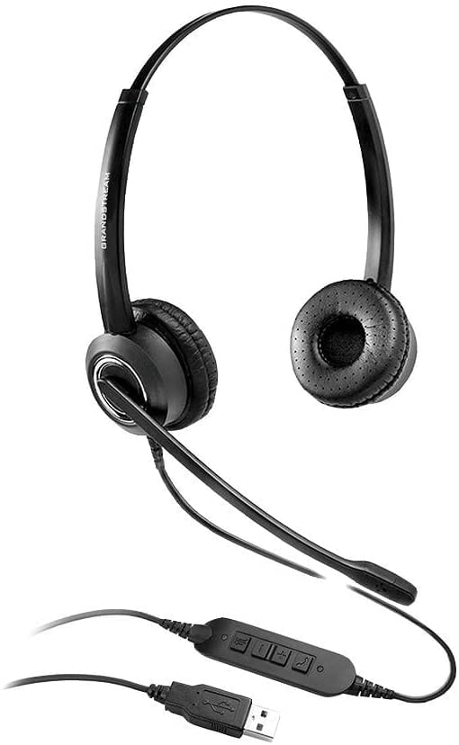 Grandstream Dual Ear USB Headset With Noise Cancelling Mic