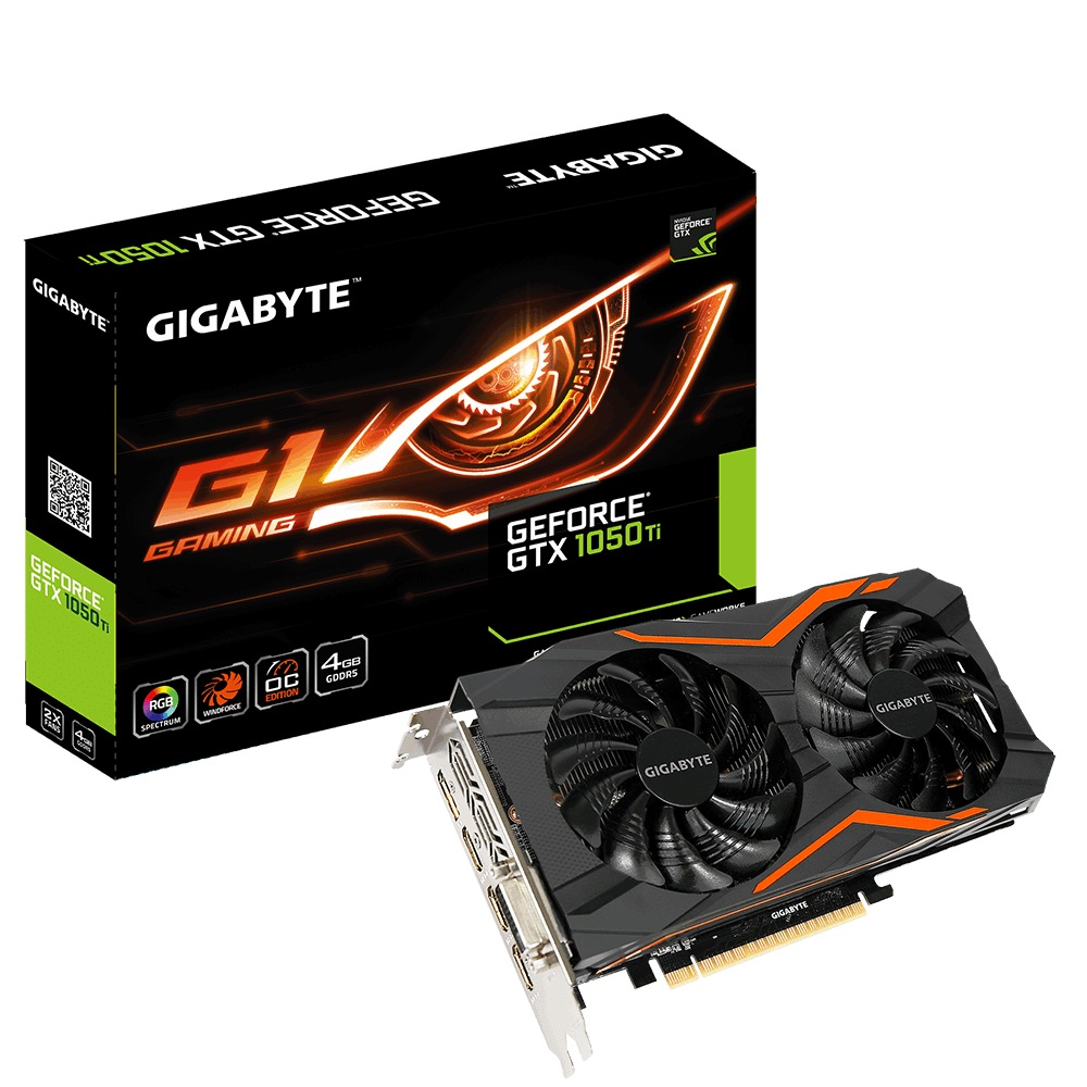 Manufacturer Refurbished Gigabyte GeForce GTX 1050 Ti 4G G1