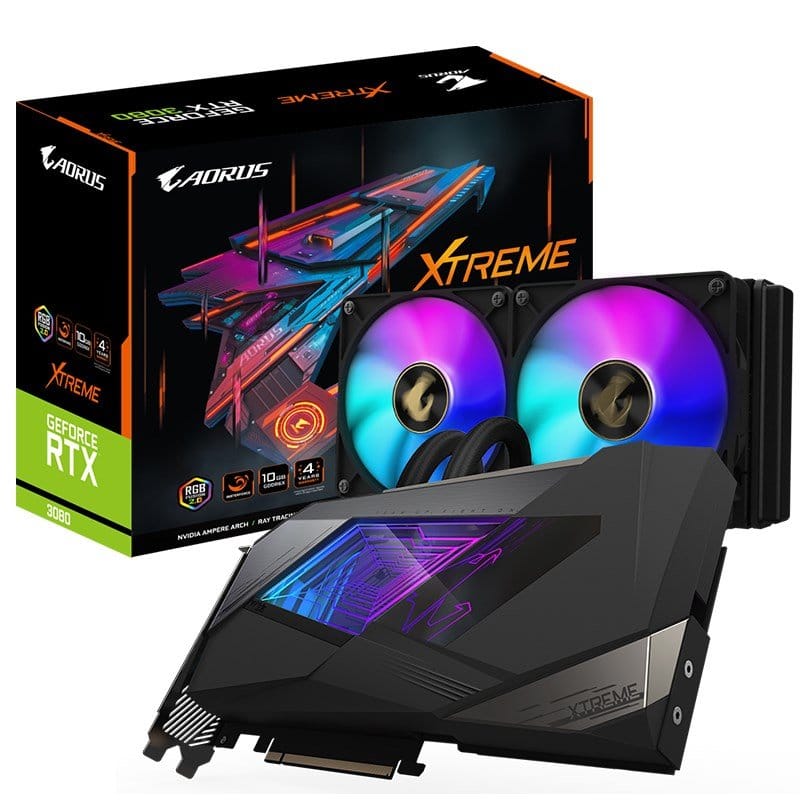 Gigabyte Geforce RTX 3080 Xtreme Waterforce 10G Graphics Card
